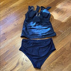 Cupshe Navy Blue tankini